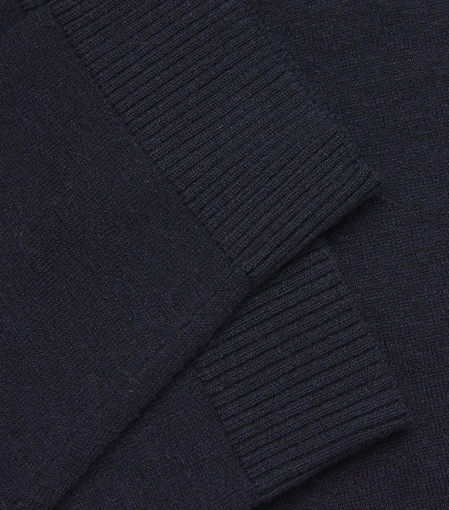 Silk-Blend High-Neck Sweater NAVY Image 5