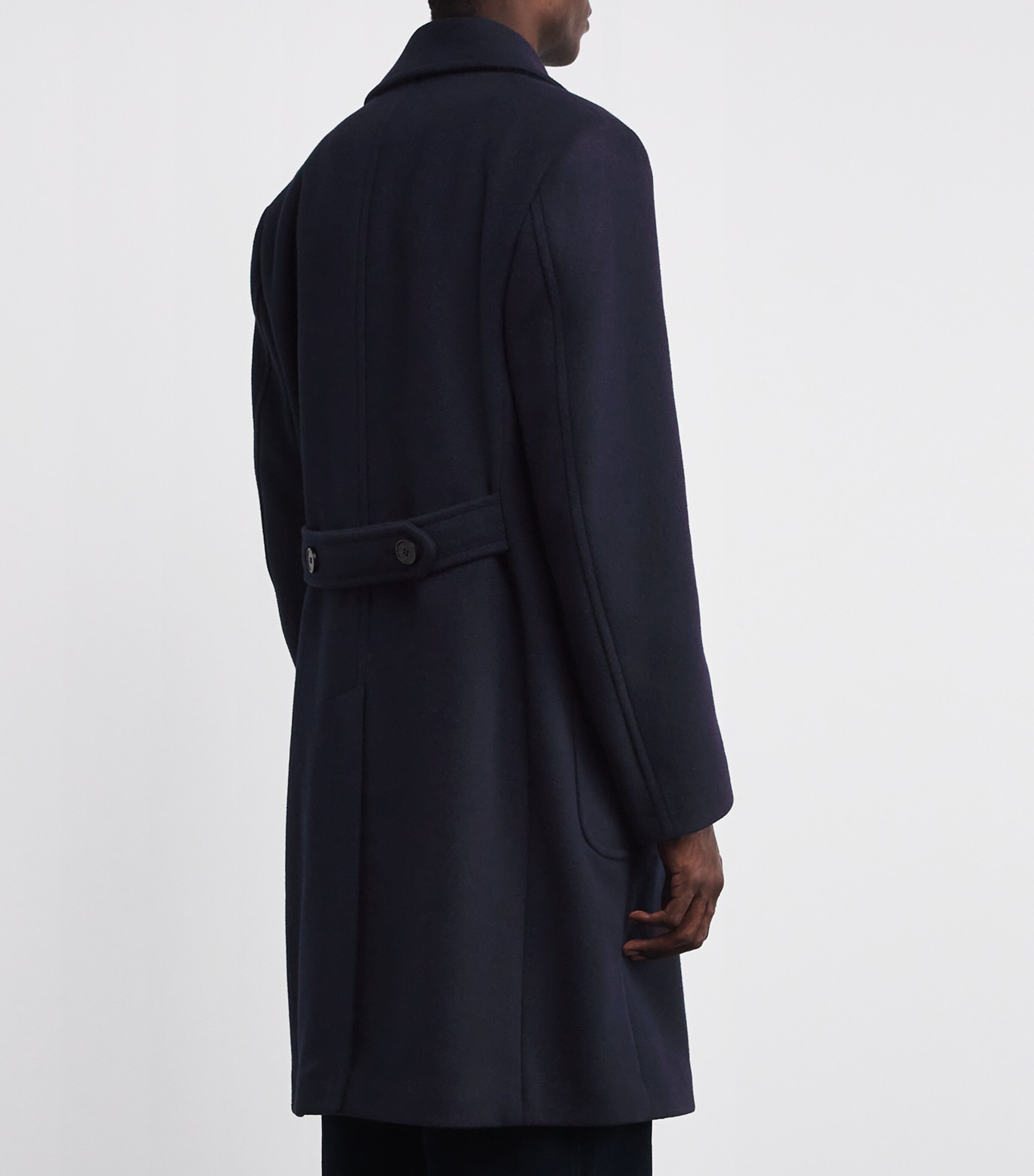 Polo Ralph Lauren Mens Wool-Blend Polo Soft Tailored Peacoat Navy Image 4