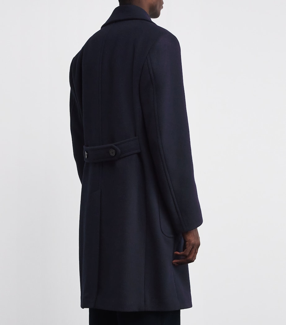 Wool-Blend Polo Soft Tailored Peacoat NAVY Image 4