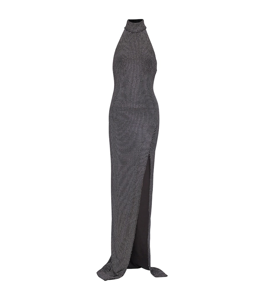 Velvet Embellished Maxi Dress EAC NOIR/ARGENT Image 1