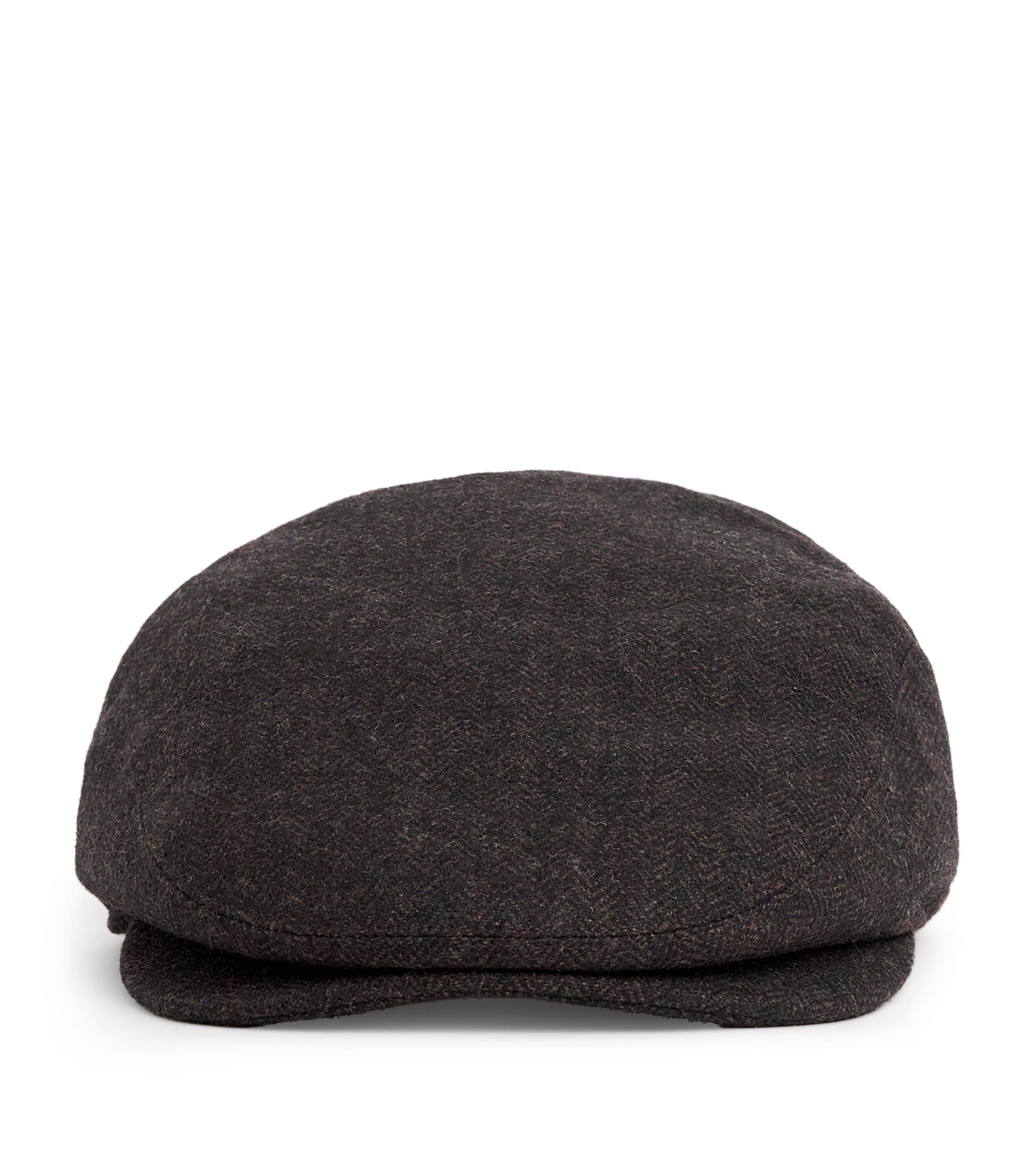 Barbour Wool-Blend Barlow Flat Cap Brown Image 1