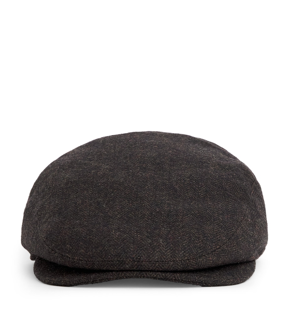 Barbour Wool-Blend Barlow Flat Cap Brown Image 1