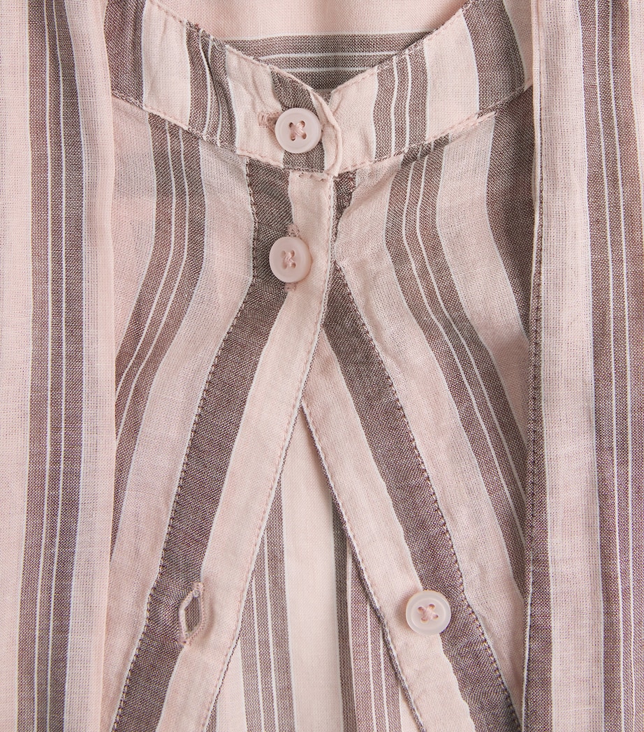 ME+EM Womens Cotton Voile Pussybow Blouse Pink Multi Image 6