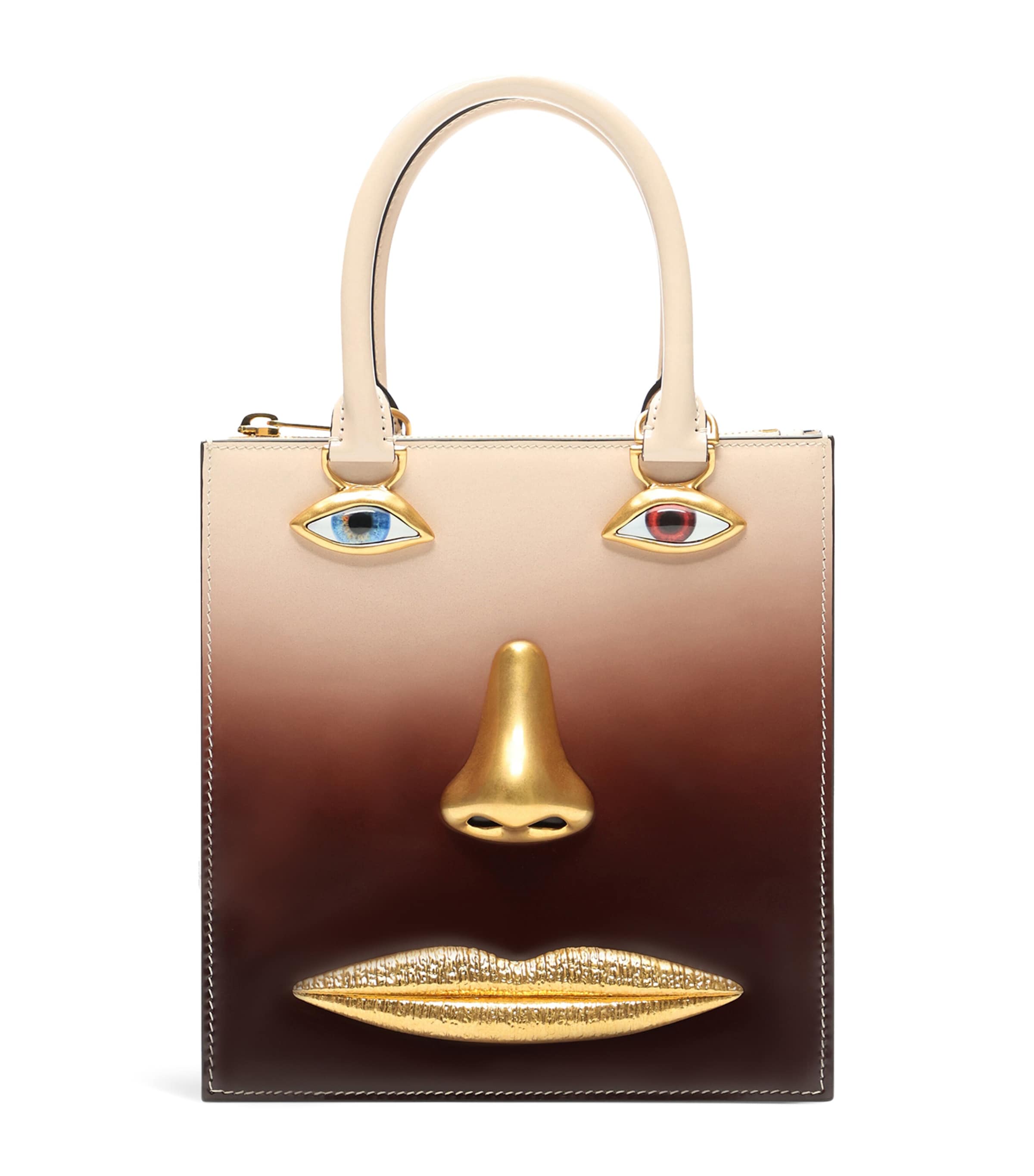 Schiaparelli Face Anatomy Top-Handle Bag Brown/nude Image 1