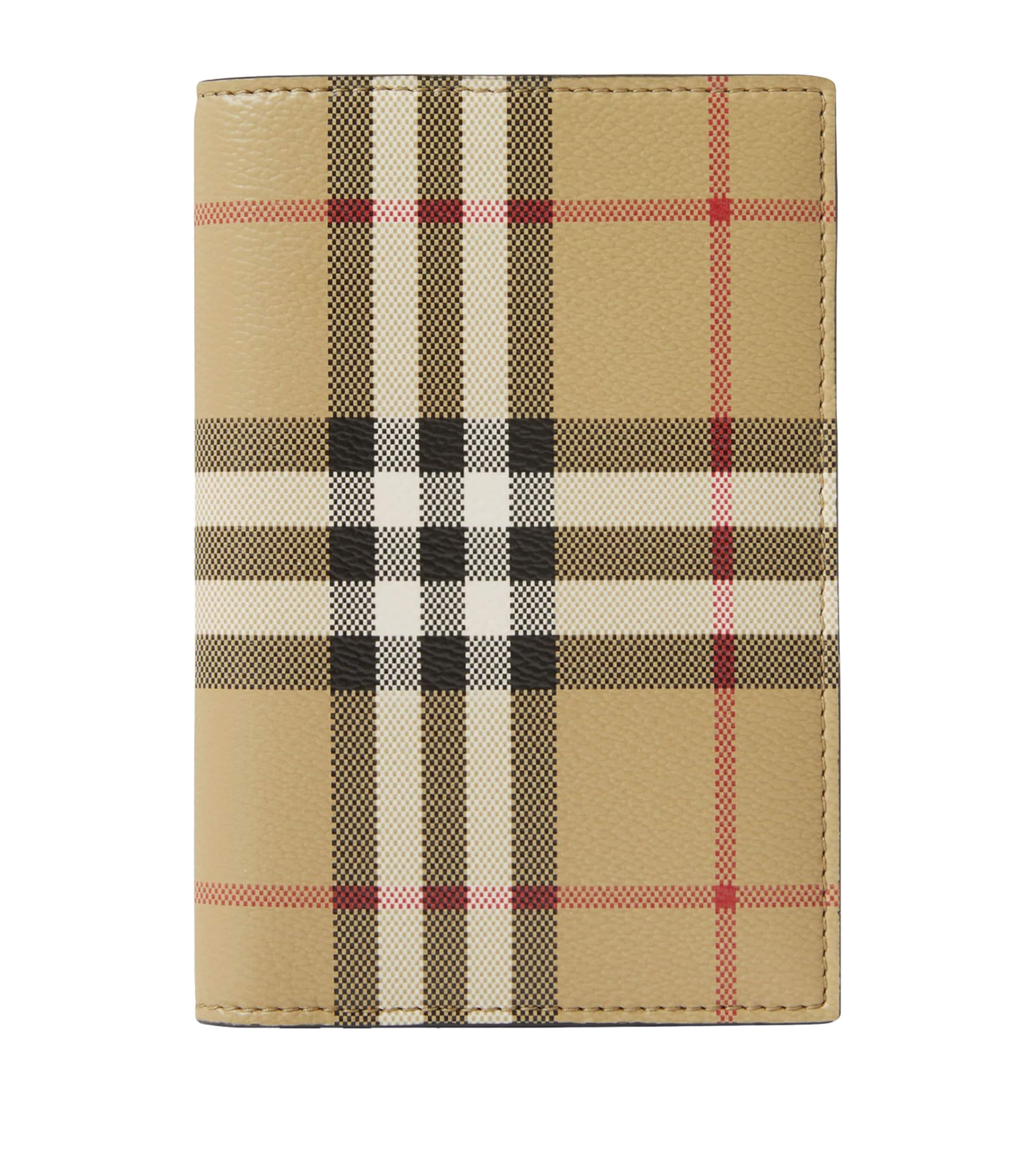 Burberry Beige Printed Canvas Wallet In Beige