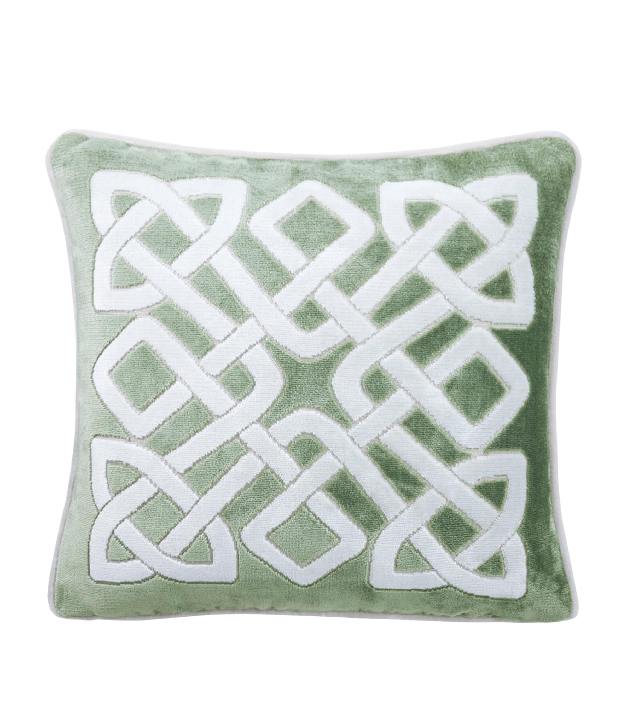 Yves Delorme Entrelac Marine Square Cushion Cover (45cm x 45cm) Verones