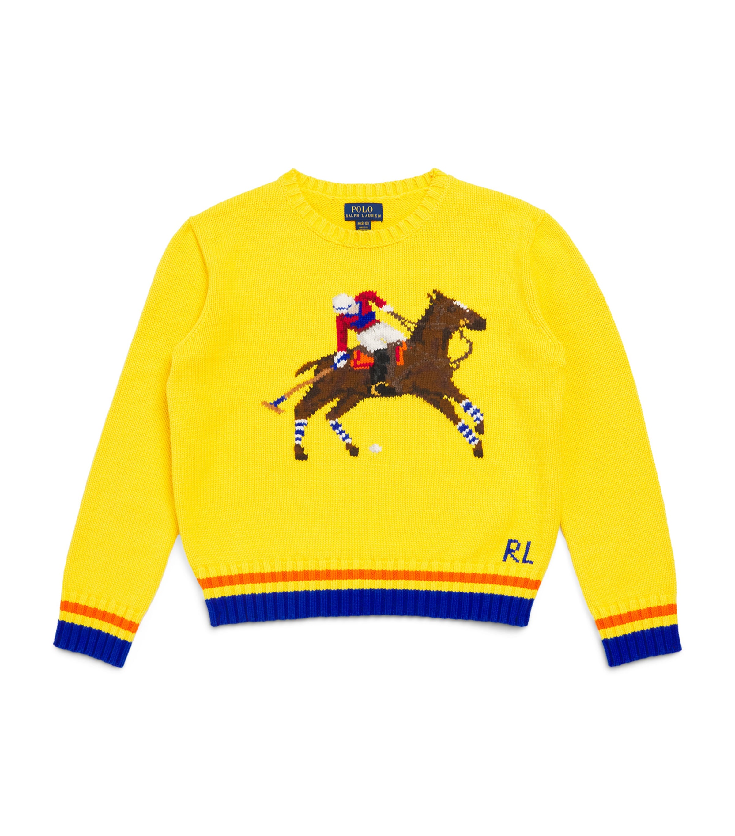 Cotton Polo Sweater (7-14 Years) YELLOW Image 1