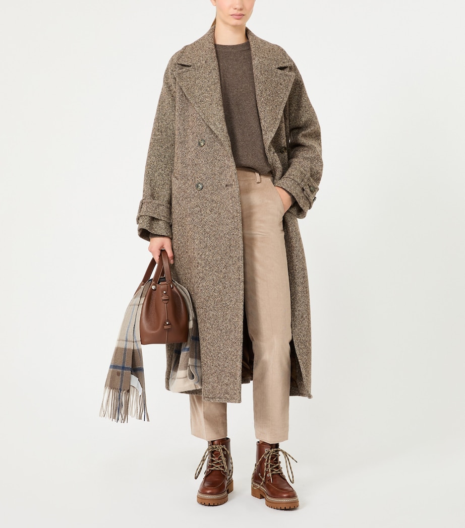 Weekend Max Mara Womens Corduroy Slim Trousers Sand Image 5