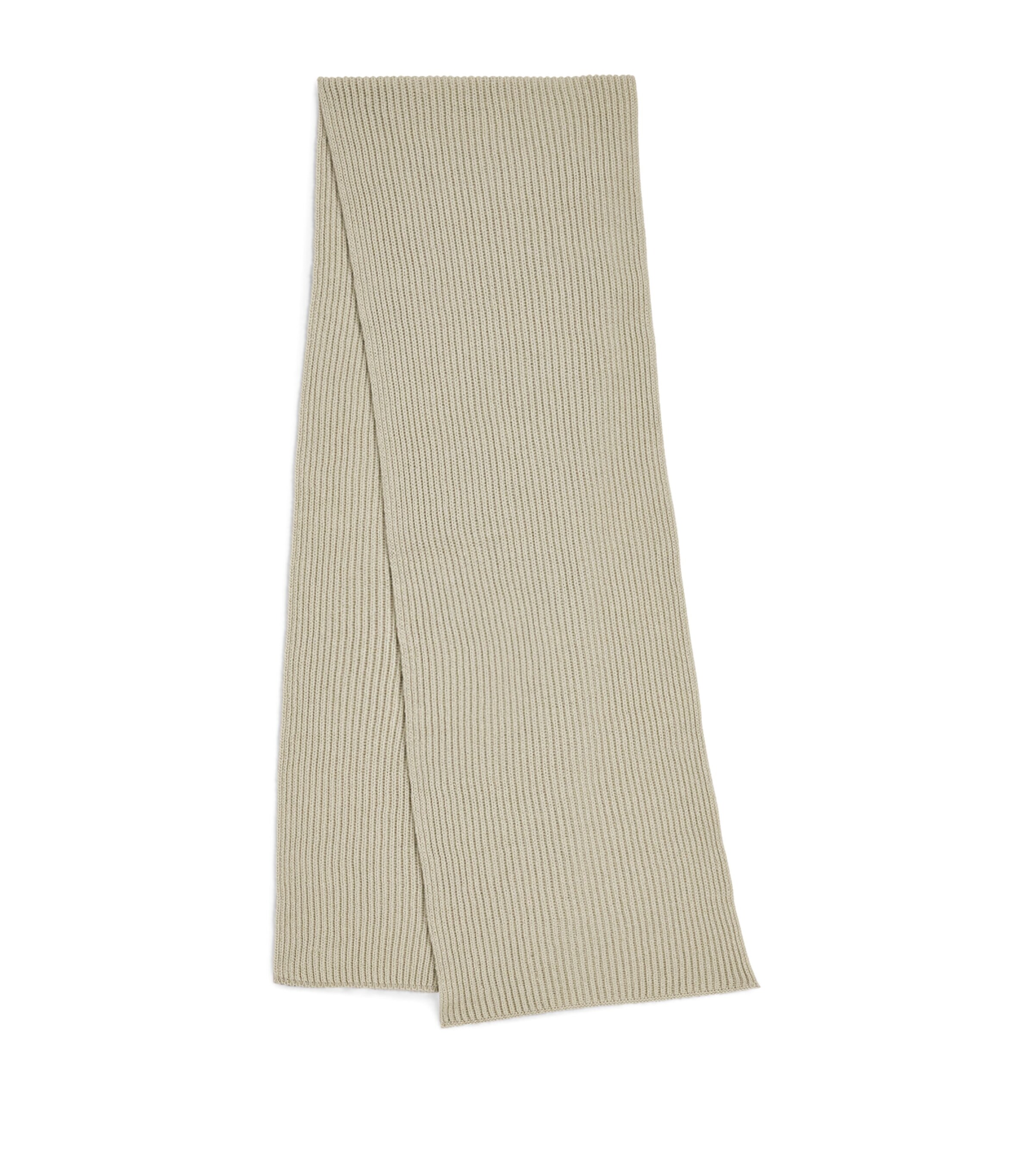 Johnstons Of Elgin Beige Cashmere Ribbed Scarf | Harrods UK