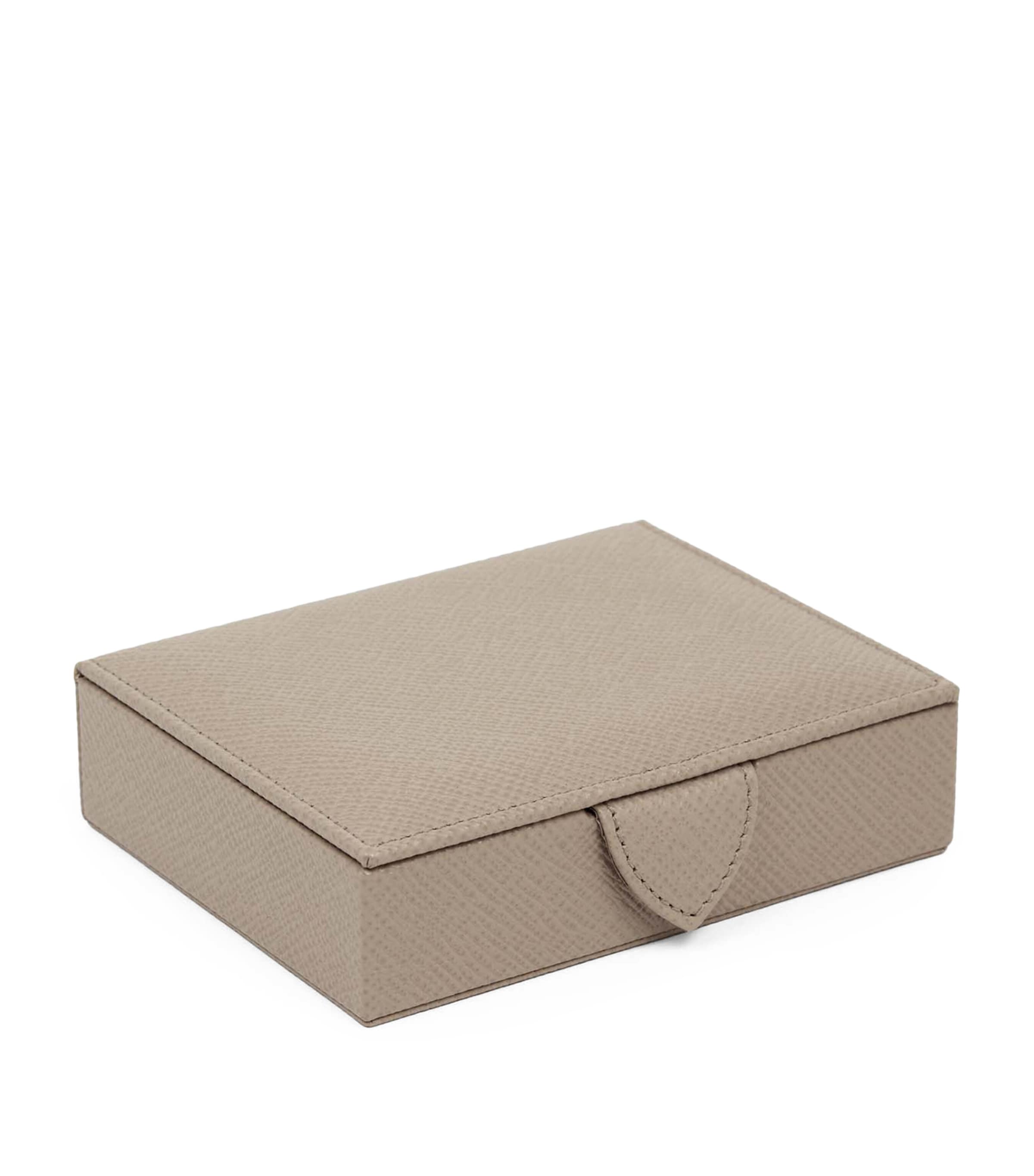 Small Panama Leather Jewellery Box SANDSTONE Image 2