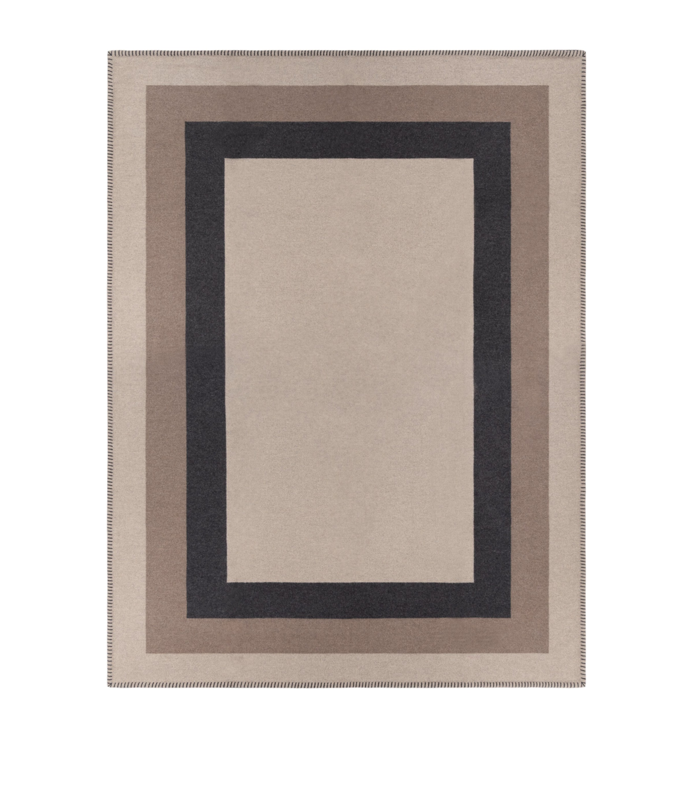 Lambswool-Cashmere Valatzu Josef Blanket (137cm x 180cm) DARK NATURAL Image 1