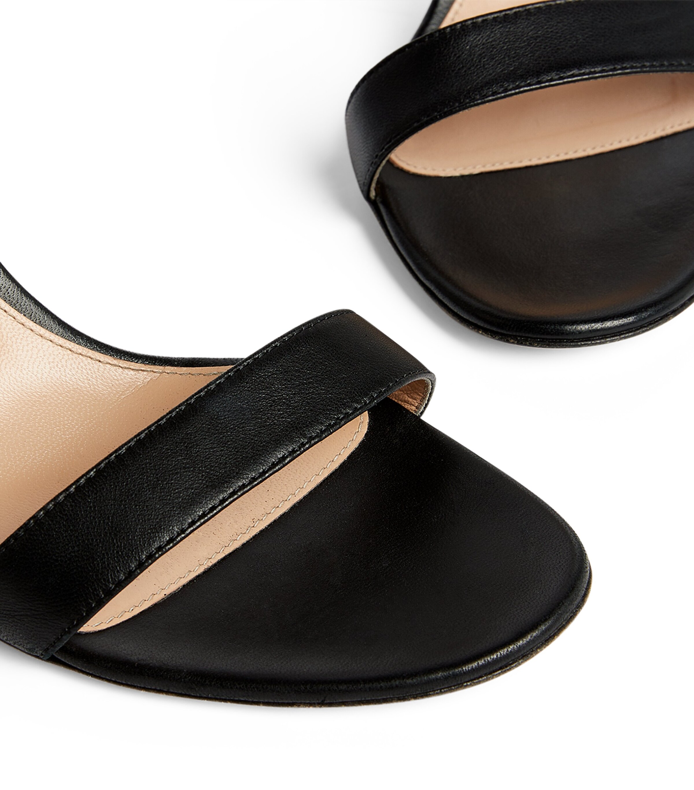 Leather Portofino Sandals 85 BLACK Image 4