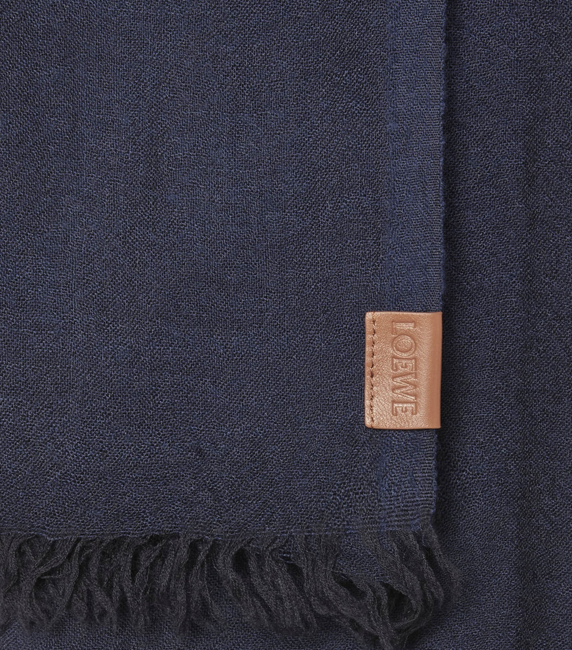 Cashmere Logo Scarf NAVY BLUE Image 3