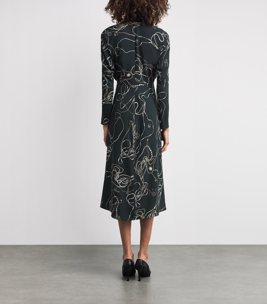 Printed Dolman Midi Dress 9453 DARK PINE Image 3