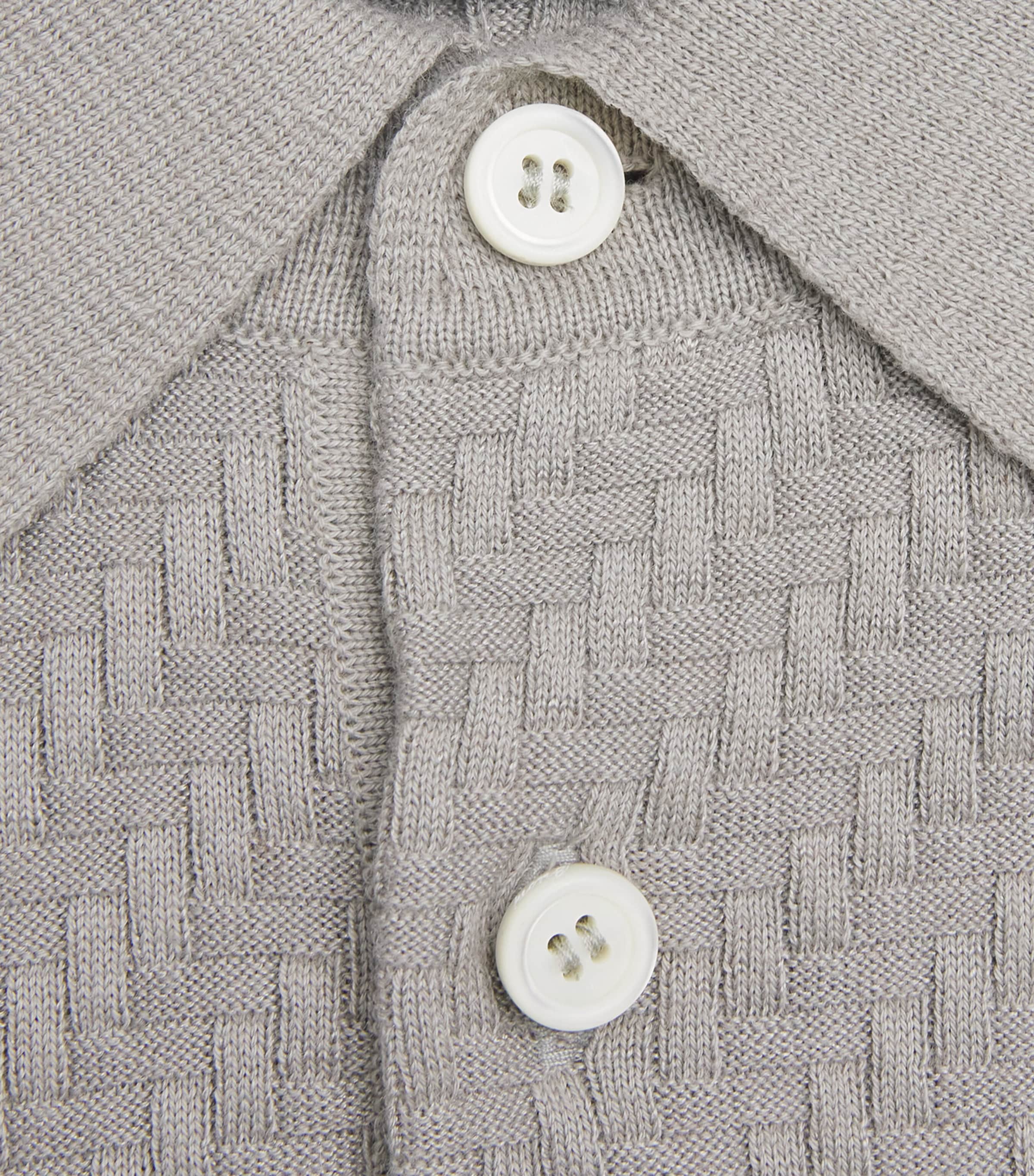 Cotton-Silk-Cashmere Woven Polo Shirt 1500 Image 5