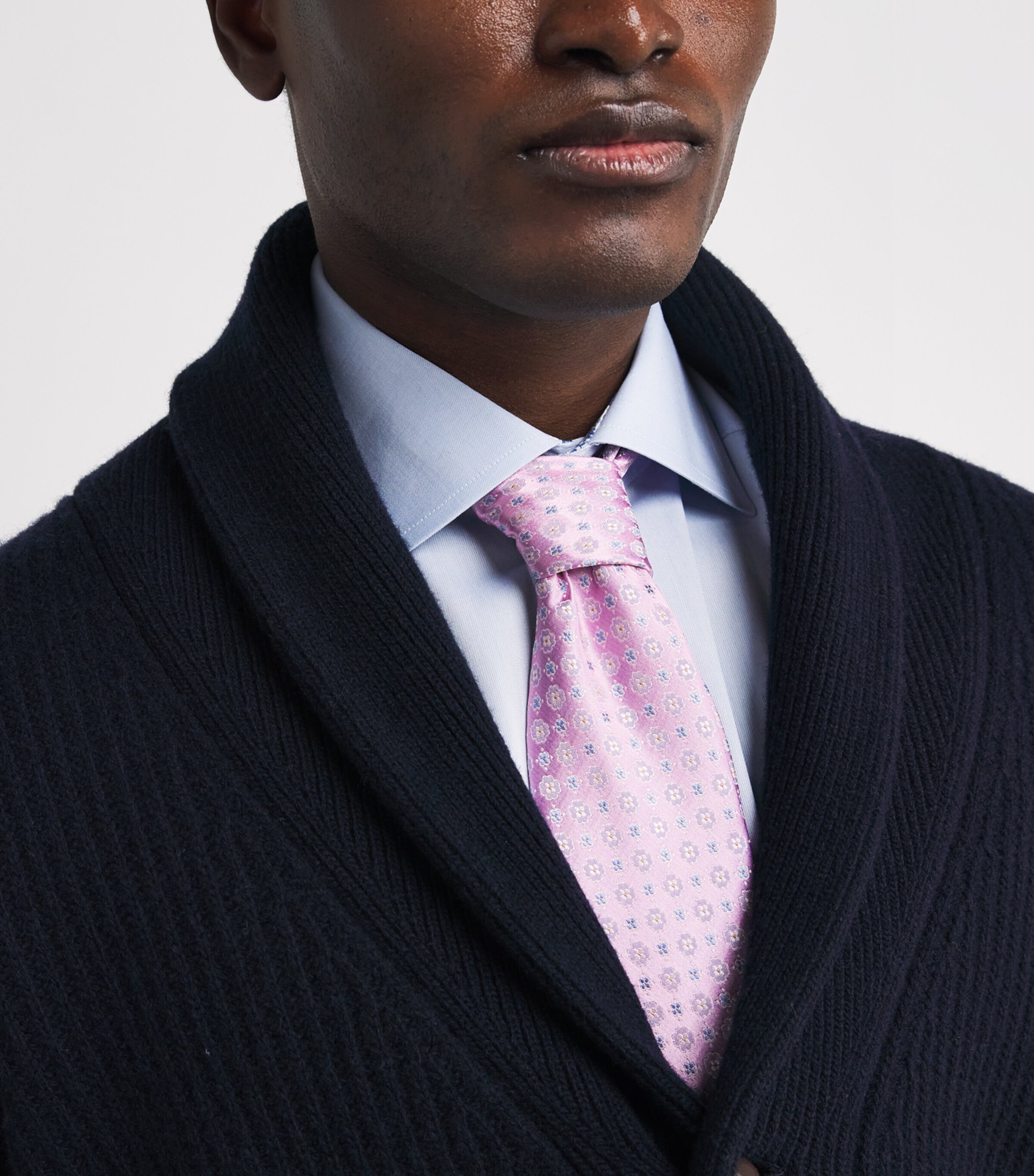 Silk Floral Tie 50 PINK Image 2