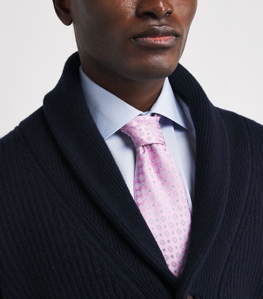 Silk Floral Tie 50 PINK Image 2