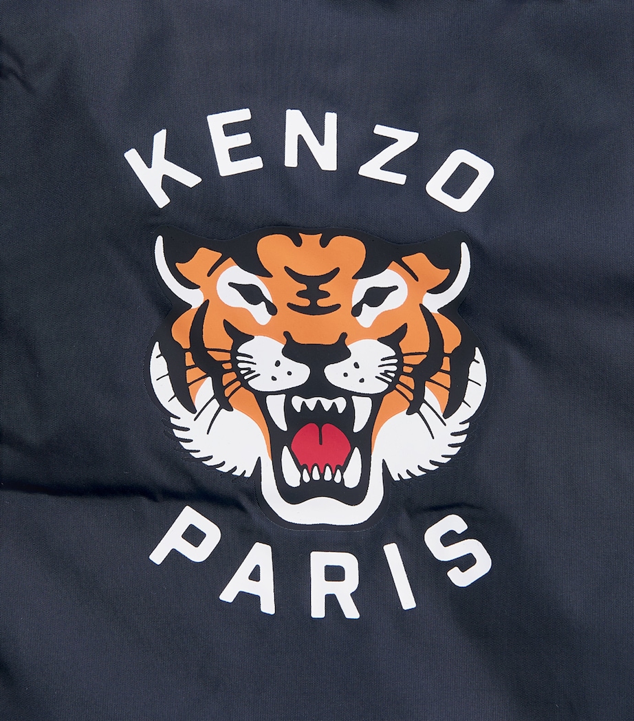 Kenzo Kids Reversible Logo Puffer Gilet (2-14 Years) Navy Image 3