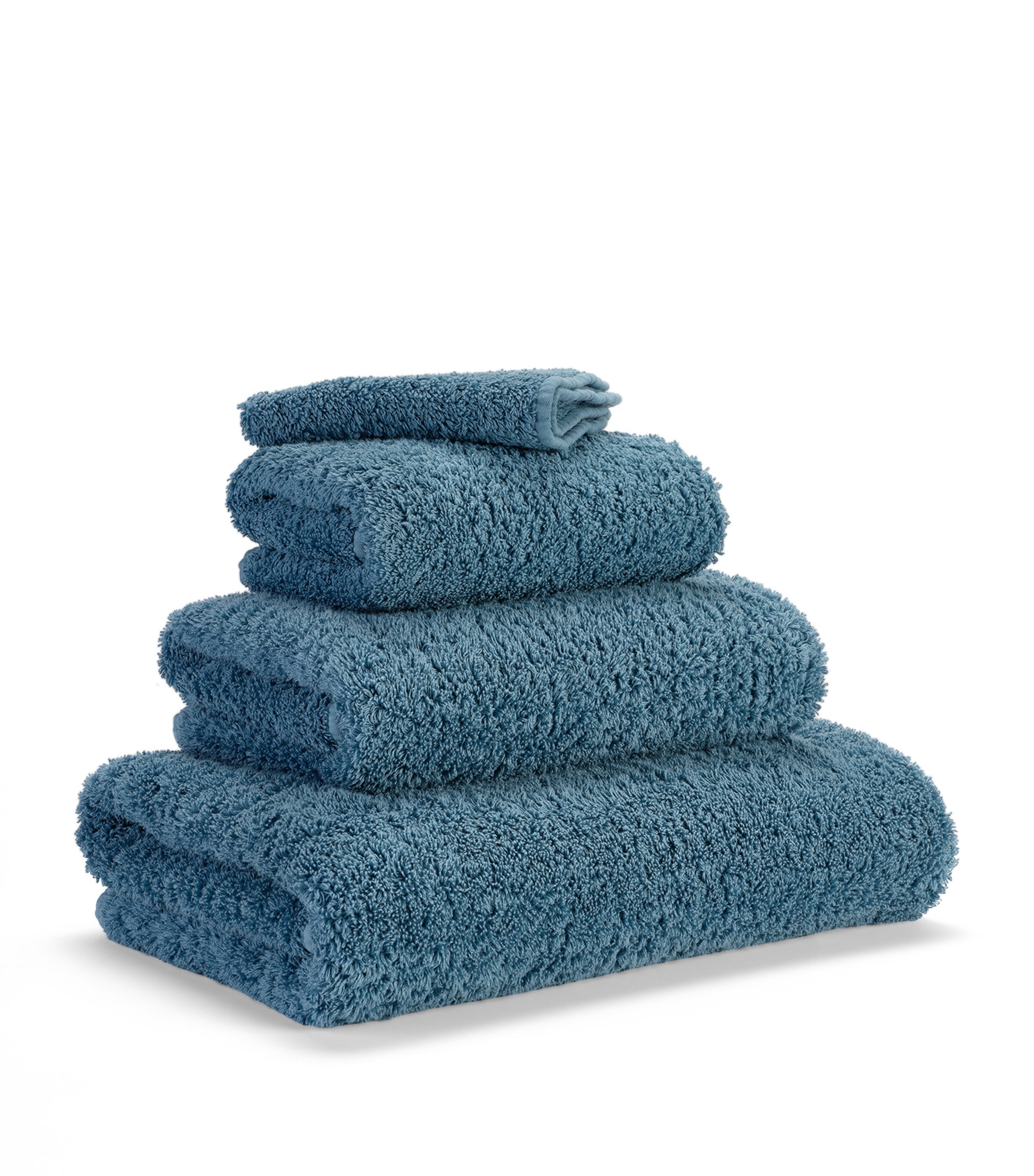 Abyss & Habidecor Egyptian Cotton Super Pile Hand Towel (55cm x 100cm) Blue Stone Image 2