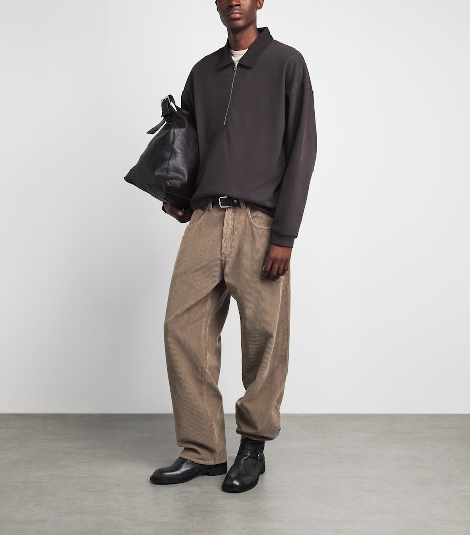 AGOLDE Mens Corduroy Fusion Wide Jeans Rockwell Image 2