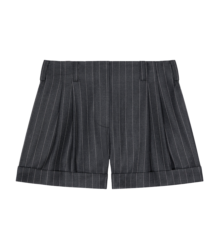 Givenchy Womens Wool Pinstripe Shorts Image 1