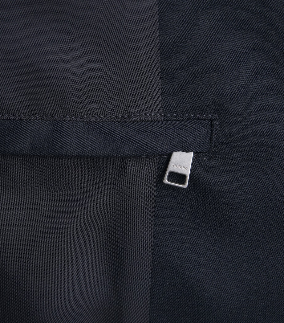 Sandro Paris Mens Lightweight Zipped Jacket Navy Blue Image 6