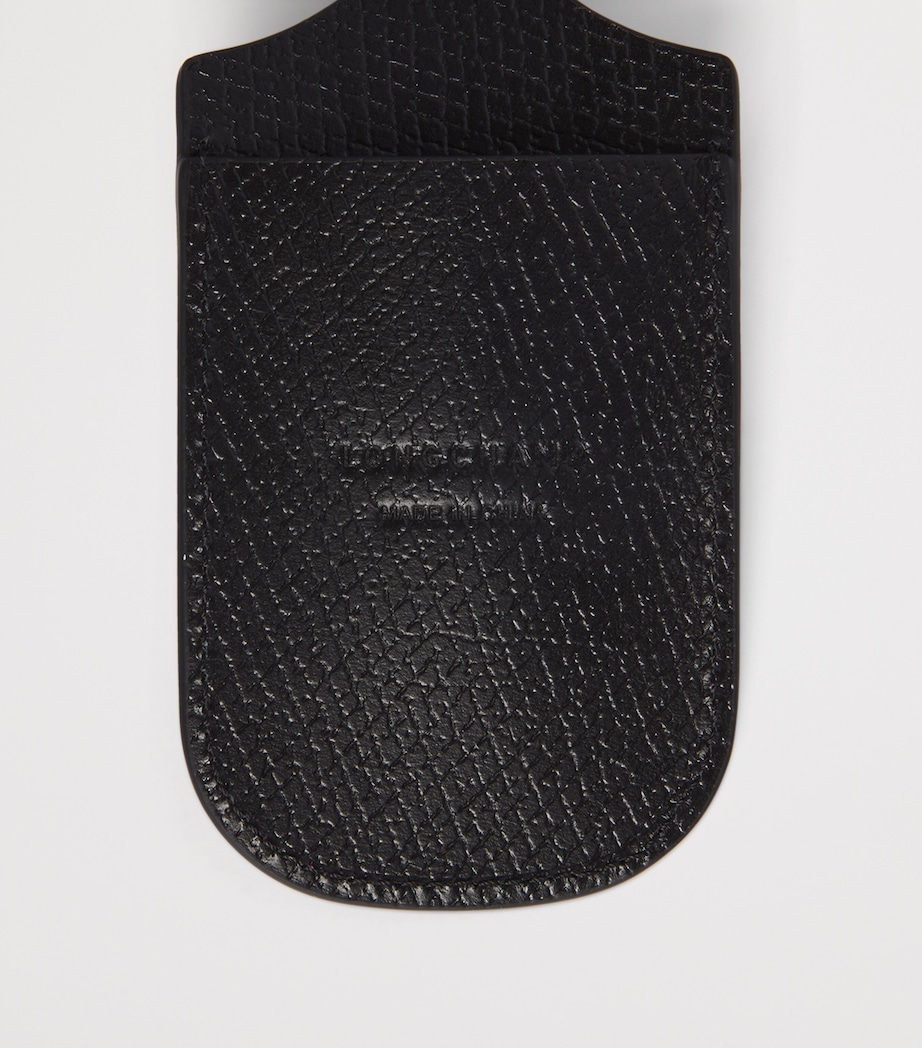 Longchamp Leather Le Pliage One Keyring Noir Image 2