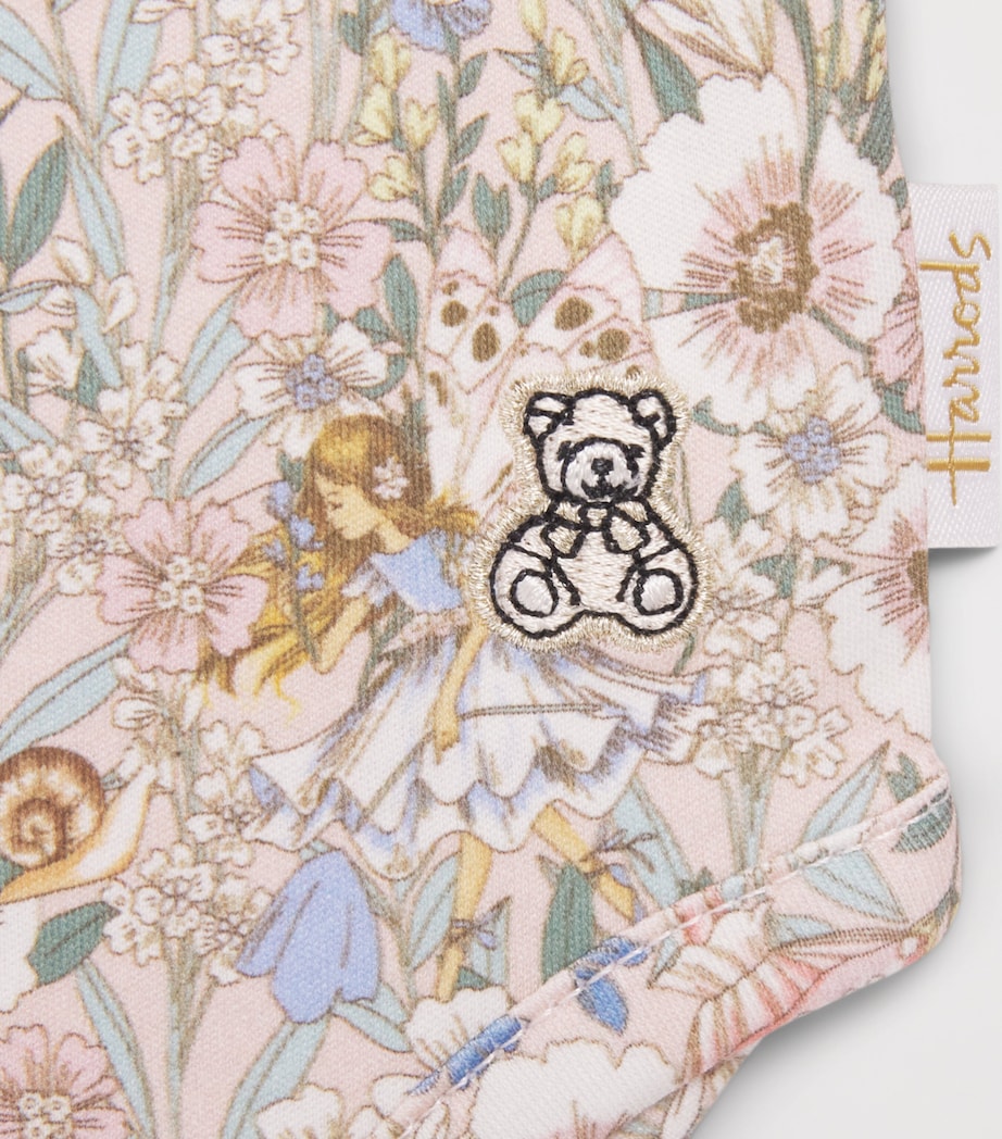 Harrods Cotton Printed Bodysuit (0-18 Months) Pink Image 4