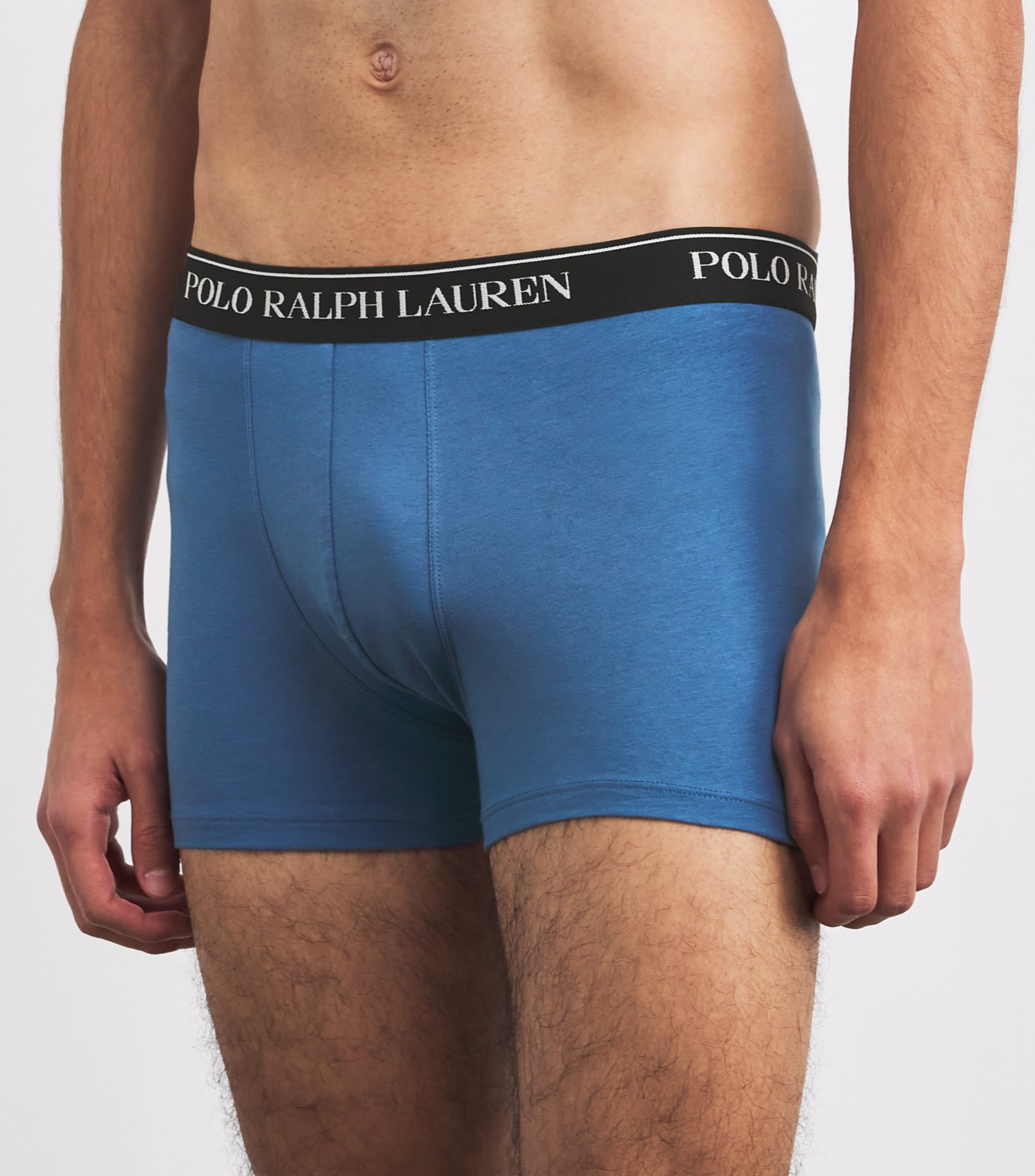 Stretch-Cotton Classic Trunks (Pack of 3) BLUE/ GREEN/BLACK Image 2