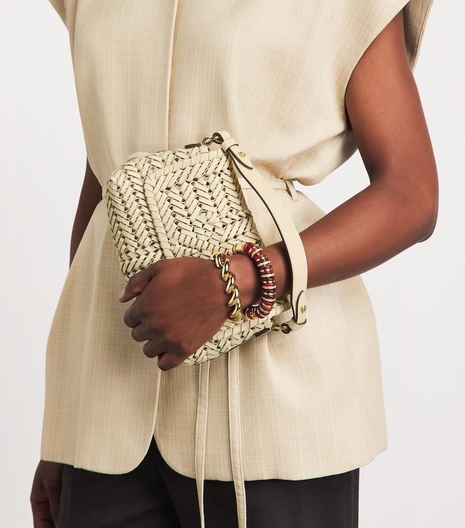 Anya Hindmarch Woven Leather Neeson Cross-Body Bag Butter Image 4