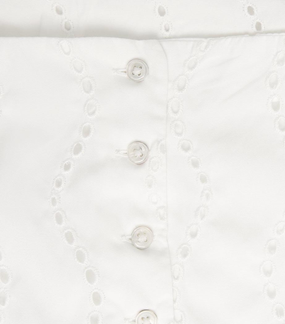 Polo Ralph Lauren Womens Cotton Eyelet Blouse White Image 6