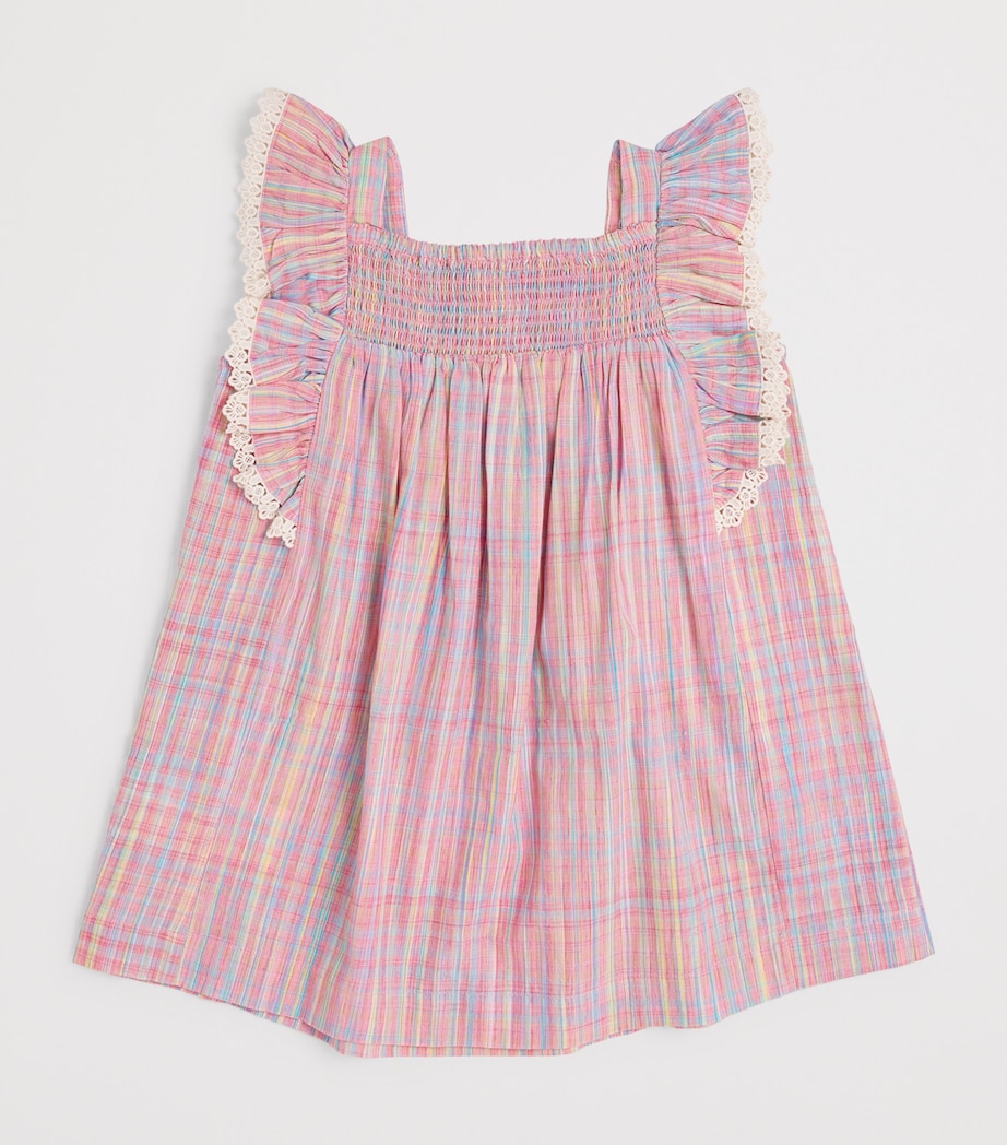 Louise Misha Cotton Martine Dress (24 Months) Pink Pomelo Checks Image 2