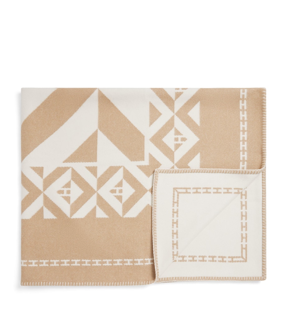 Wool-Cashmere Geometric Throw MULTI Image 1