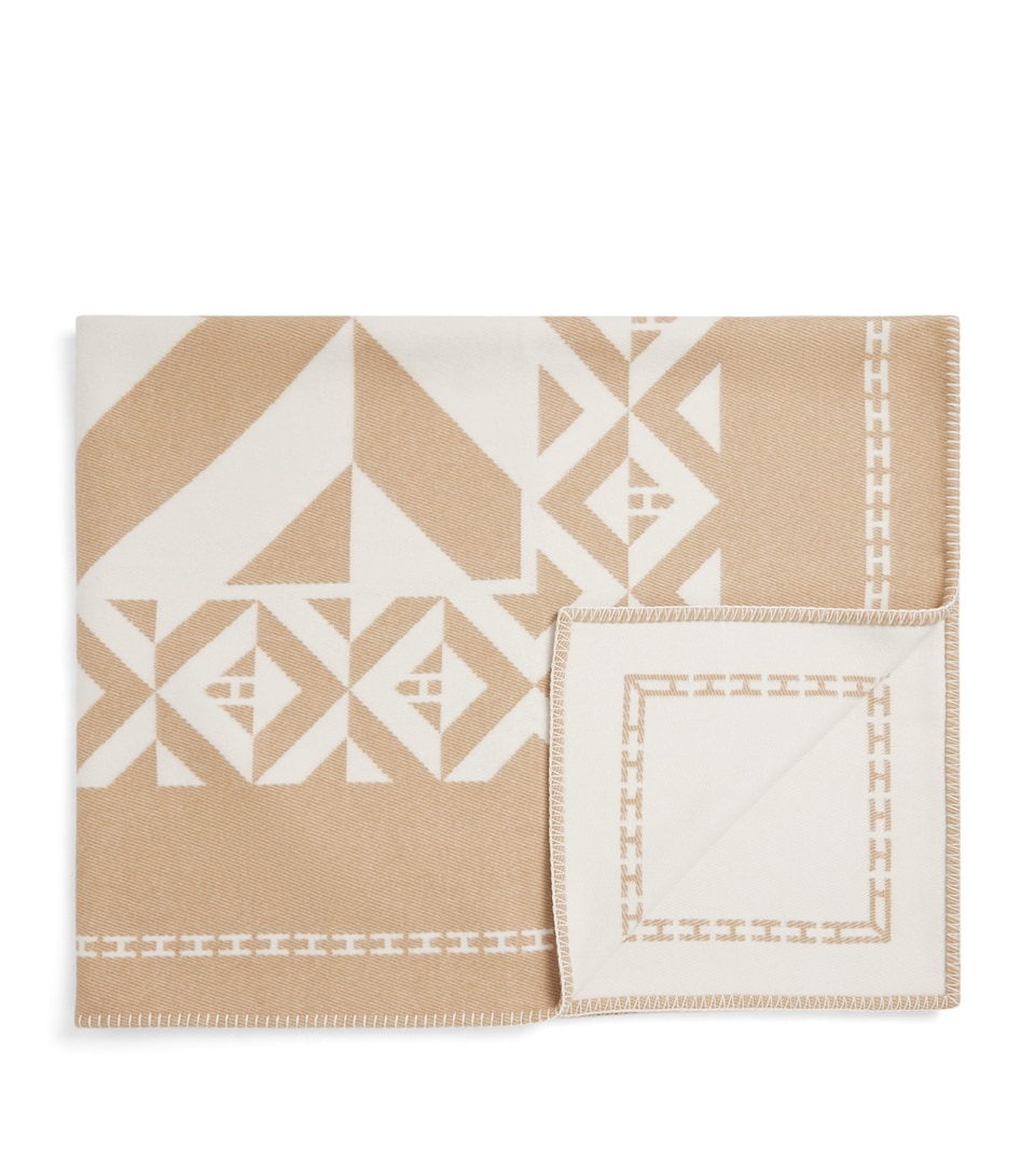 Wool-Cashmere Geometric Throw