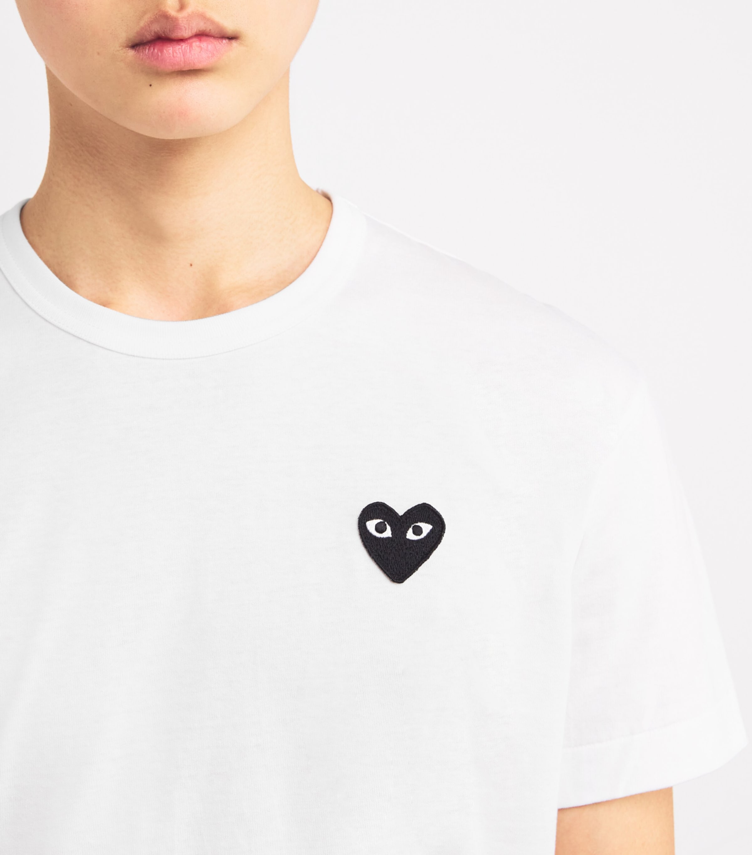 Comme Des Garçons Play White Heart Logo T-Shirt | Harrods US