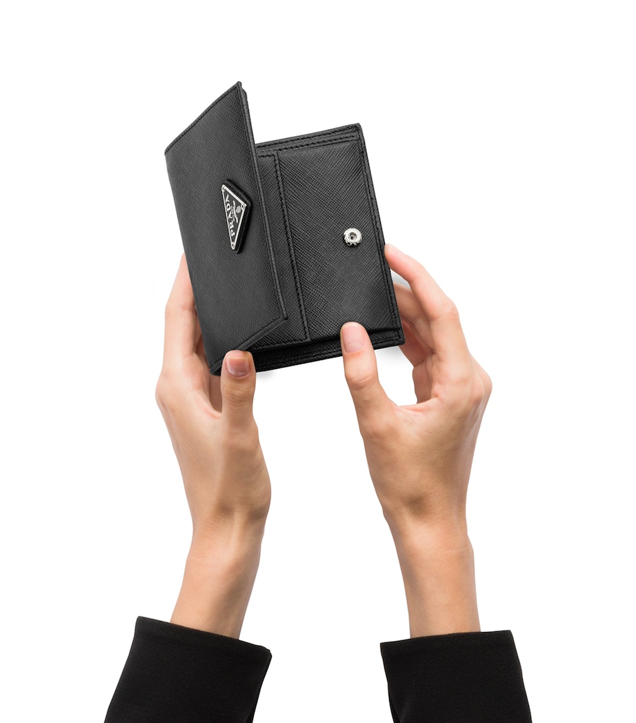 Small Saffiano Leather Bifold Wallet F0632 Image 2