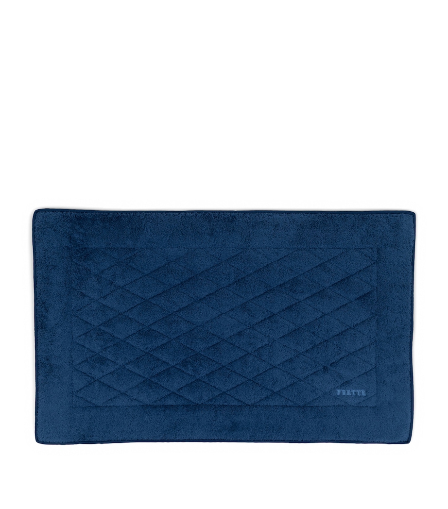 Frette Cotton Unito Bath Mat (54cm x 87cm) Indigo Blue Image 1