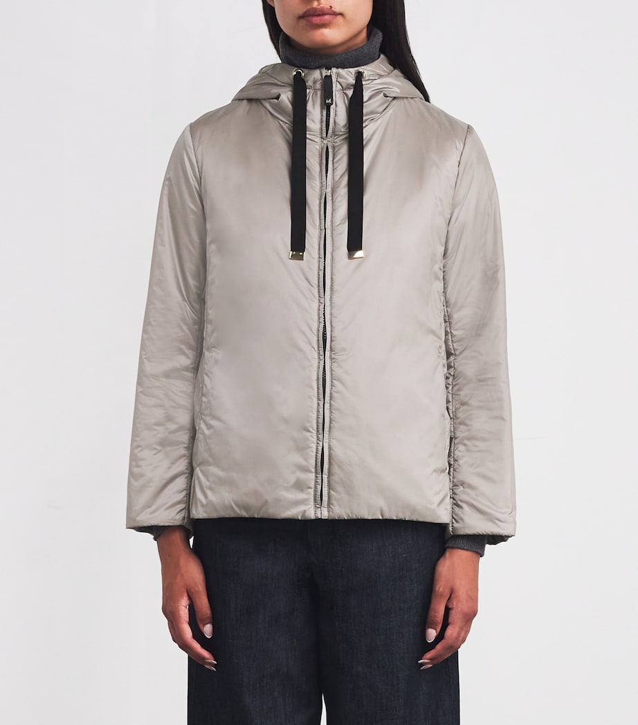 The Cube Hooded Puffer Jacket LIGHT GREY Image 4