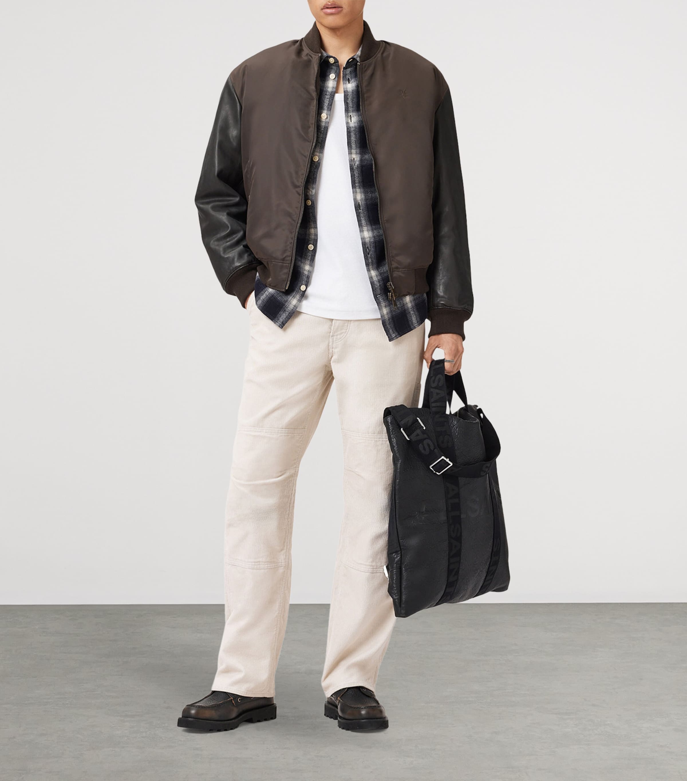 Corduroy Mullen Carpenter Trousers CREAM TAUPE Image 3