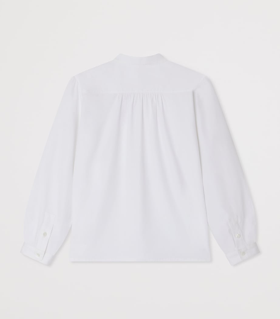 Cotton Bib-Collar Shirt (10-12 Years) BLANC LAIT Image 2