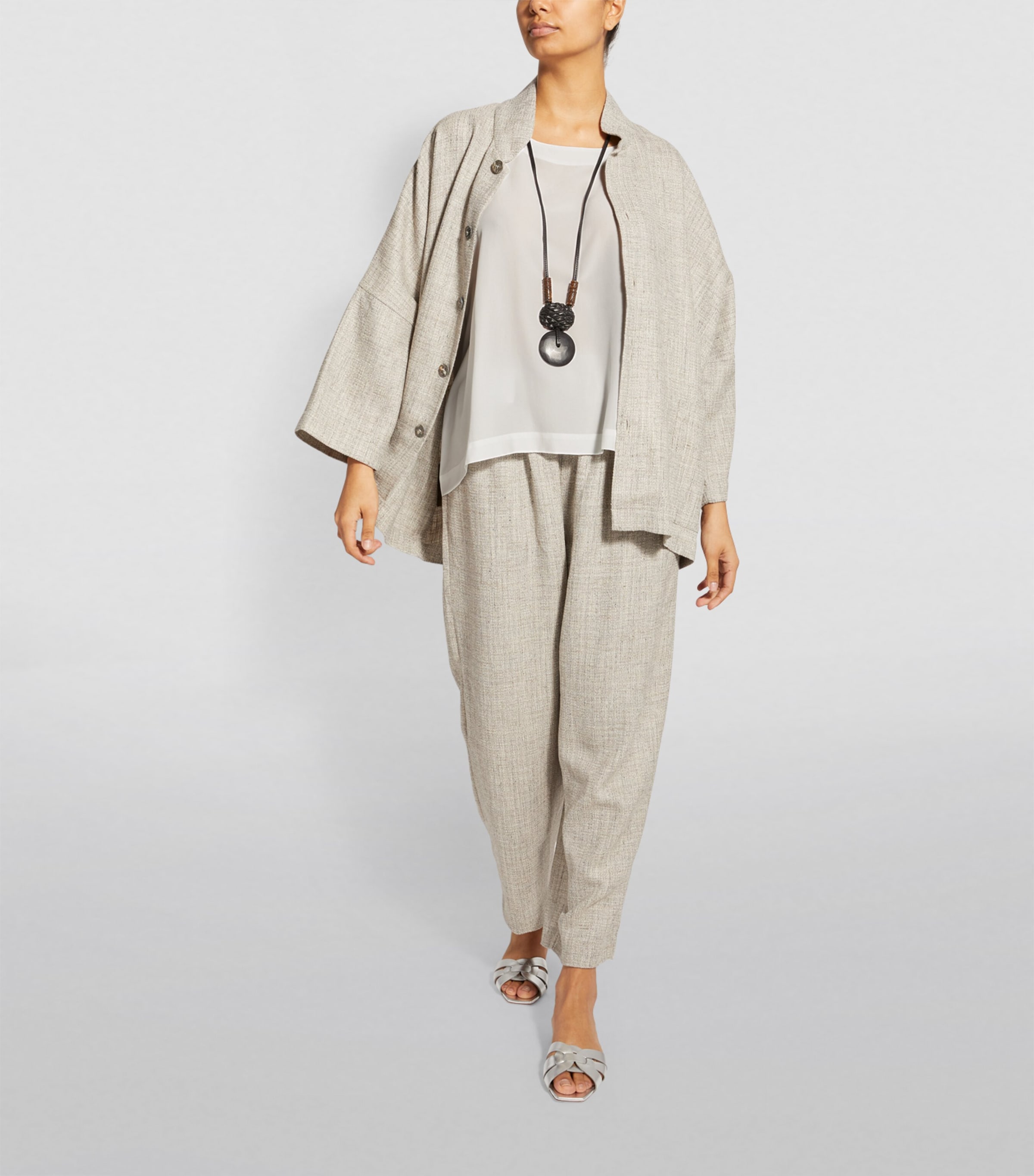 Silk Shell Top WHITE Image 6