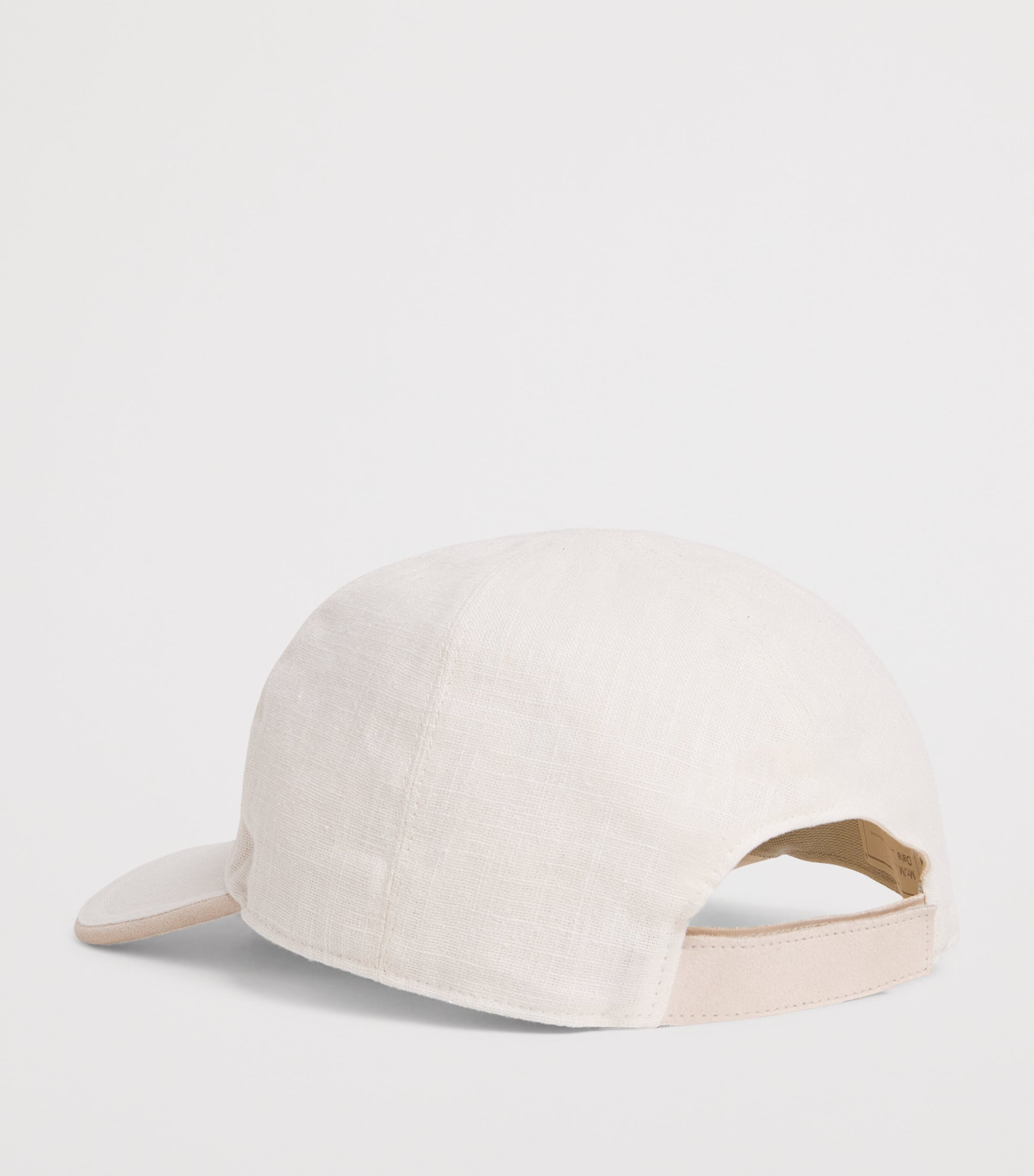 Eleventy Linen-Cotton Baseball Cap Bianco E Beige Image 3