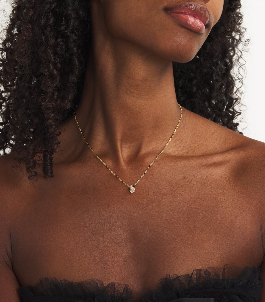 Yellow Gold and Pavé Diamond Legacy Knot Necklace YELLOW GOLD Image 2