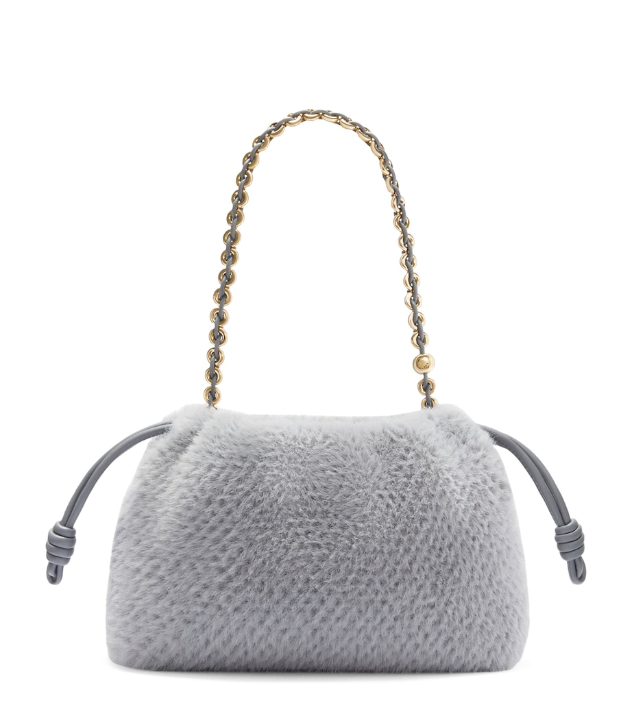 Medium Brushed Knit Flamenco Purse SILVER GREY Image 1