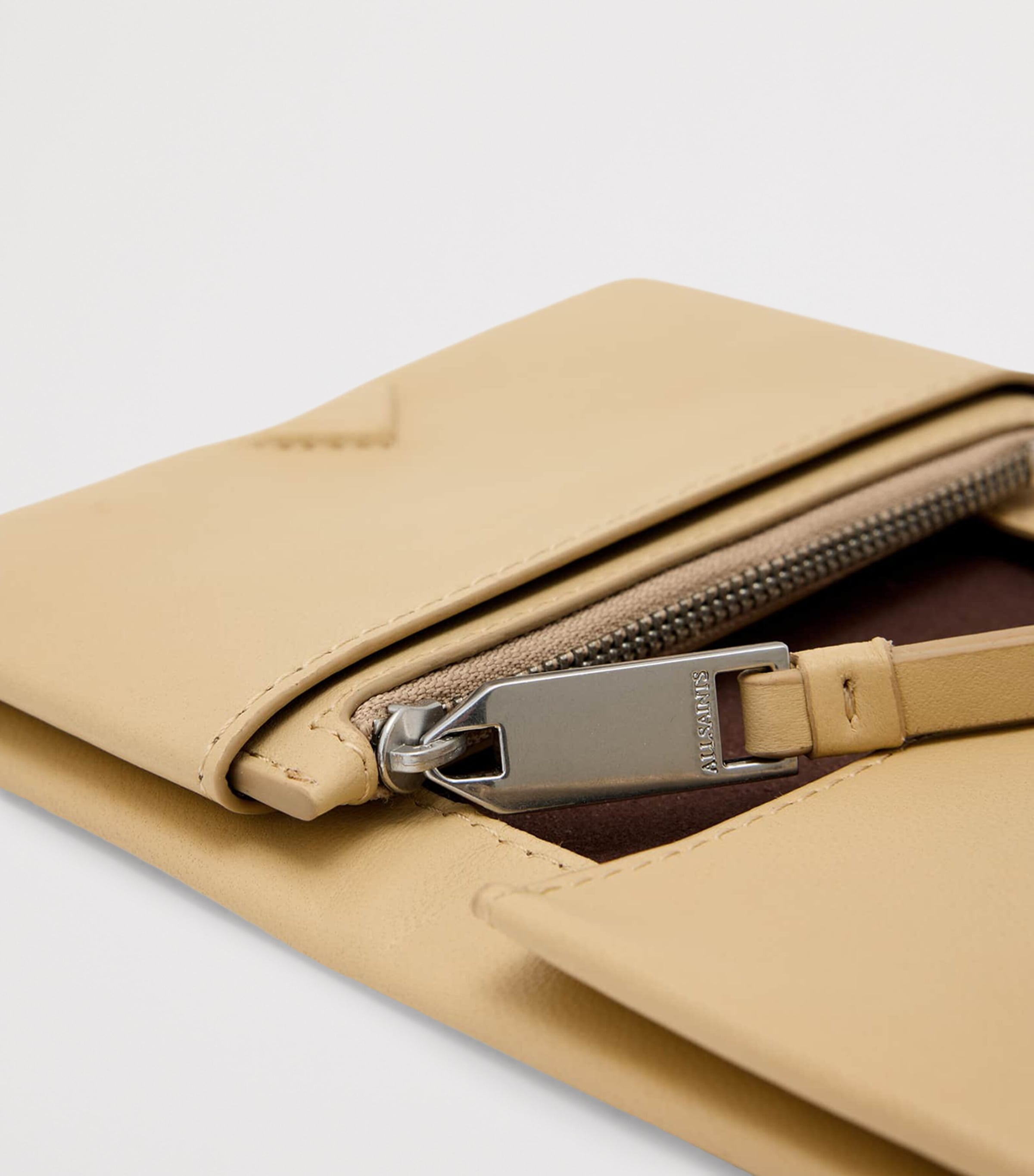 AllSaints Leather Harluna Wallet Mellow Yellow Image 4