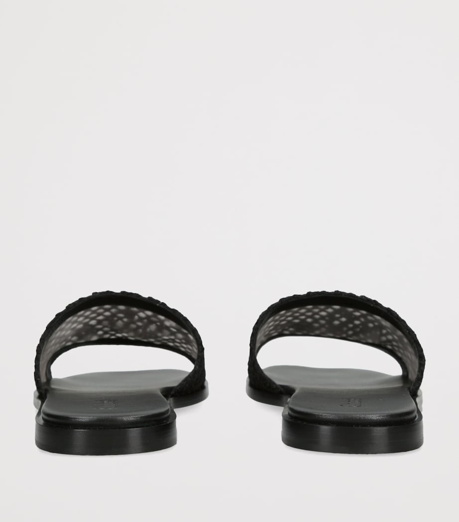 Crochet Soleil Slides BLACK Image 2