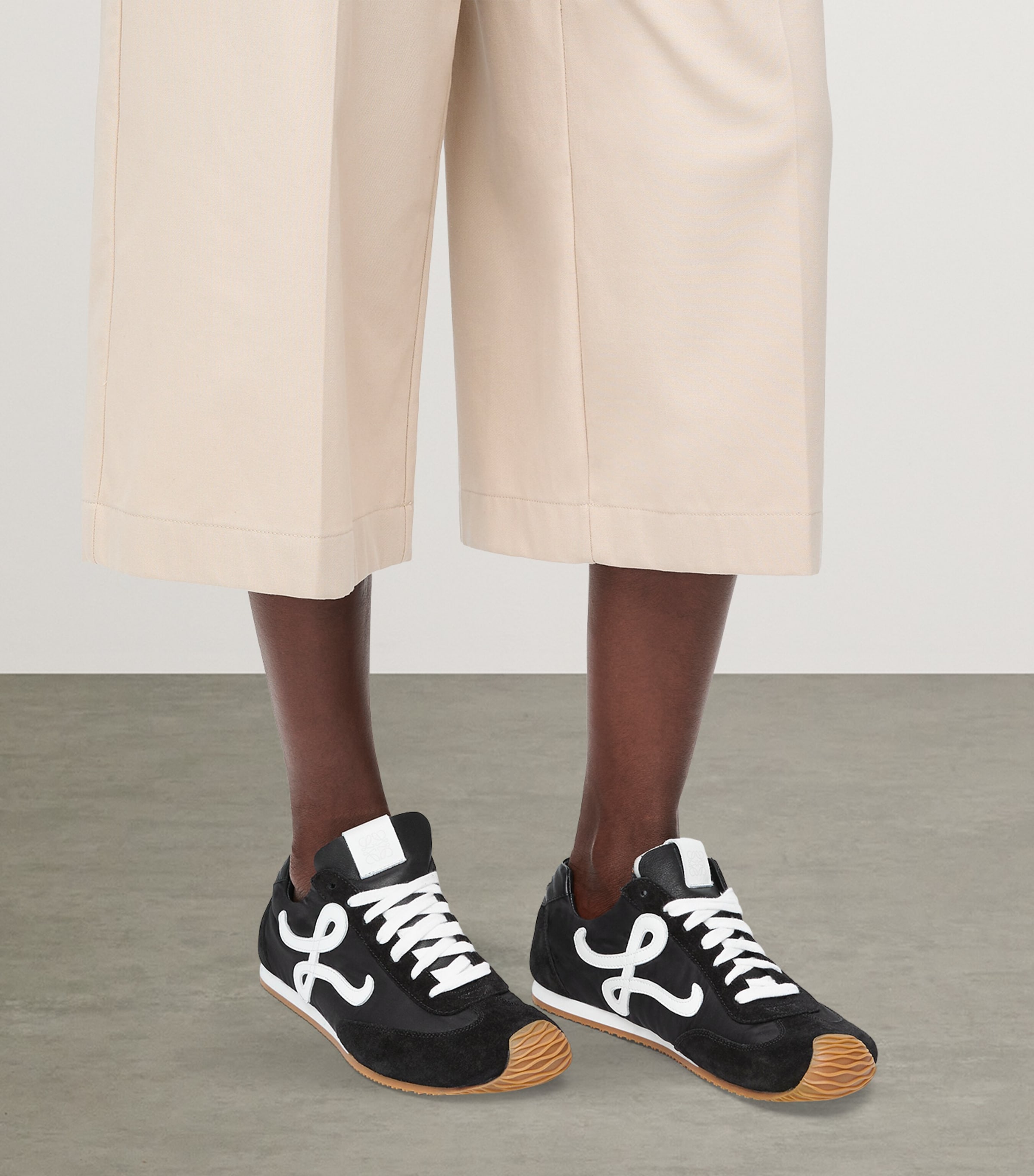 Leather Ballet Runner 2.0 Sneakers BLACK/WHITE Image 2