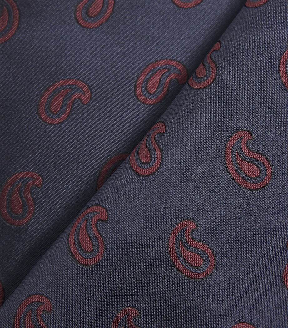 Mulberry Silk Paisley Pocket Square FB159 Image 3