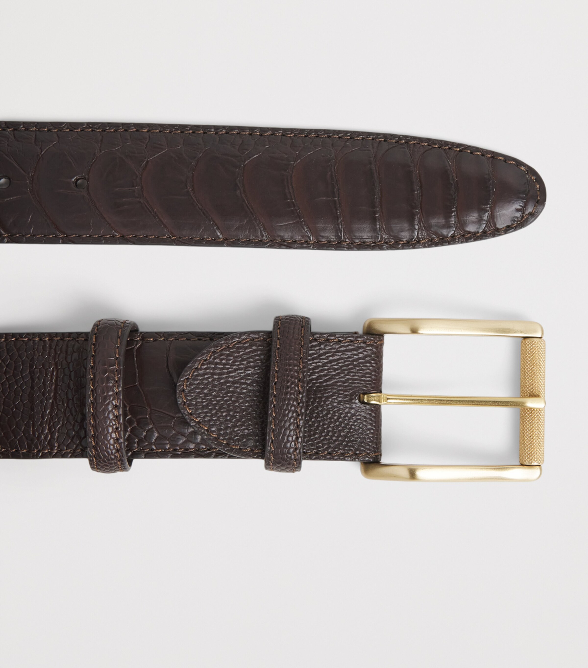 Elliot Rhodes Ostrich Leather Belt T Moro Image 3