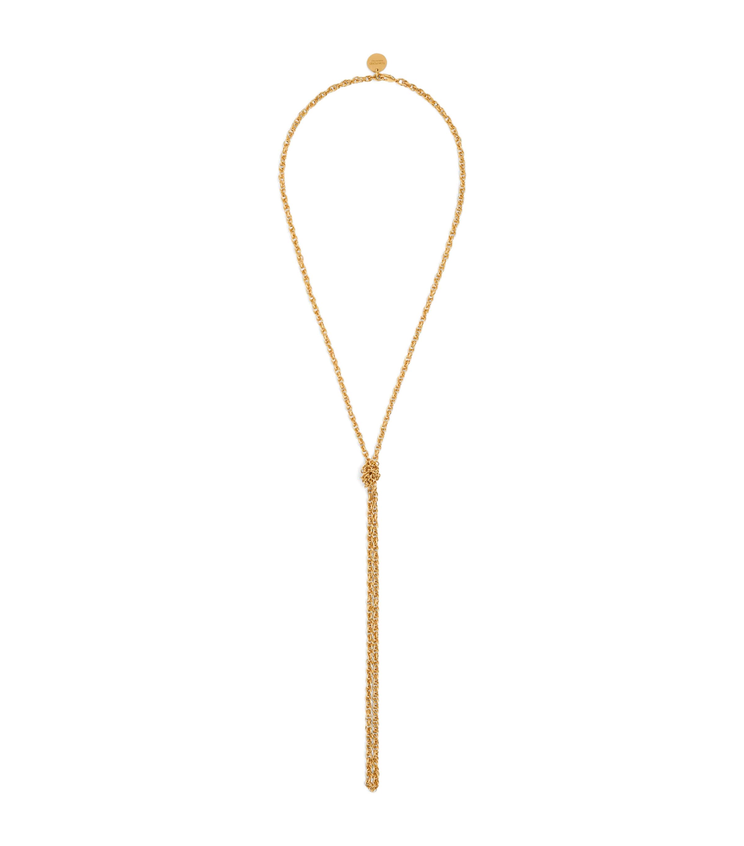 Tom Ford Knot-detail Chain Necklace In Gold